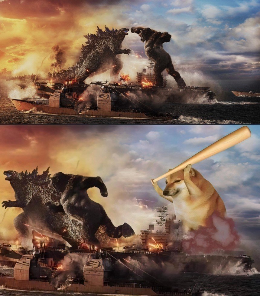 Godzilla Vs Kong Meme Template