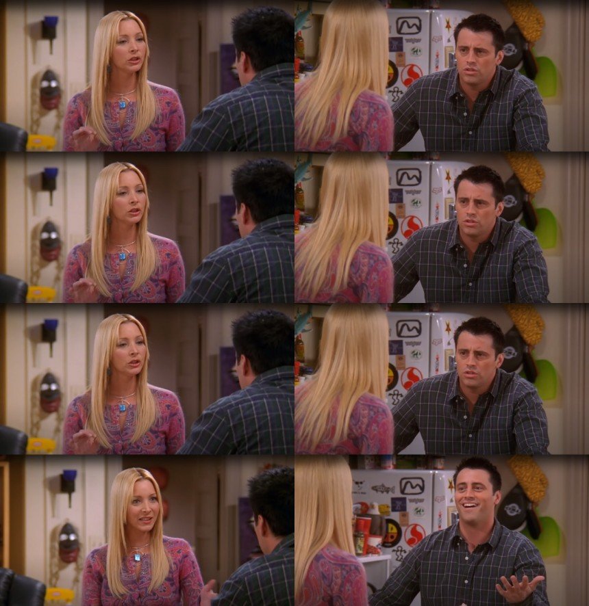 Phoebe Teaching Joey Repeat After Me